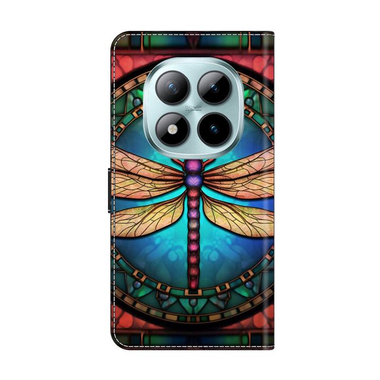 For Redmi Note 15 Pro+ Global 163.3mm Crystal-Like Painted Vegan Leather Phone Case