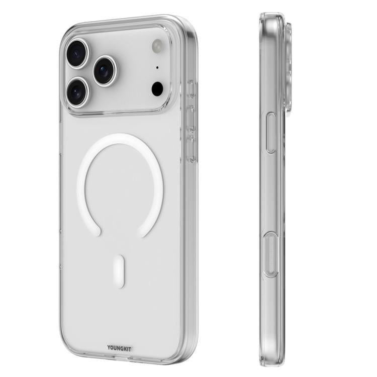 For iPhone 17 Pro Max YOUNGKIT Clear Series Magnetic TPU PC Hybrid Phone Case