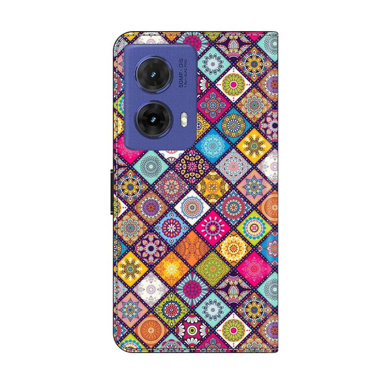 For Motorola Moto G85 5G Crystal-Like Painted Vegan Leather Phone Case