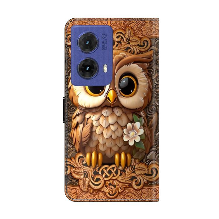 For Motorola Moto G85 5G Crystal-Like Painted Vegan Leather Phone Case