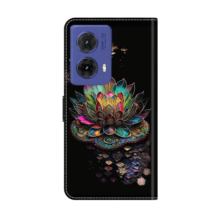 For Motorola Moto G85 5G Crystal-Like Painted Vegan Leather Phone Case