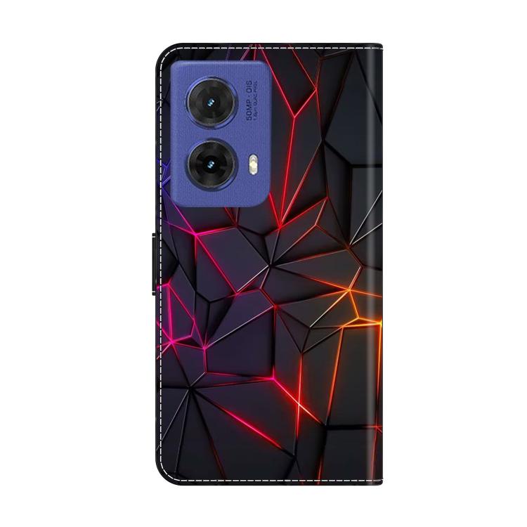 For Motorola Moto G85 5G Crystal-Like Painted Vegan Leather Phone Case