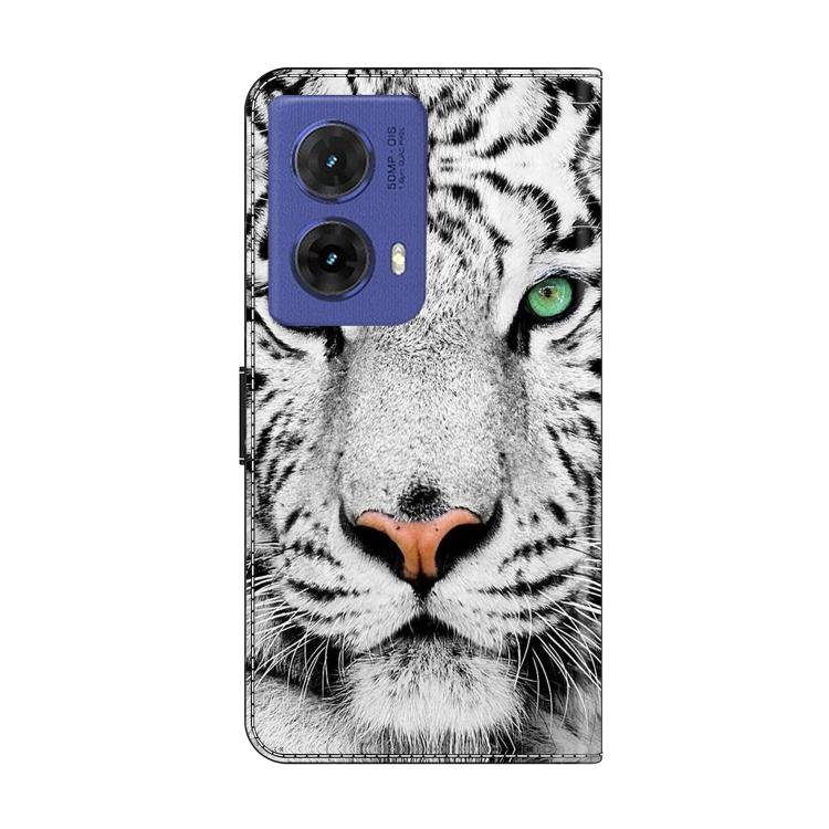 For Motorola Moto G85 5G Crystal-Like Painted Vegan Leather Phone Case