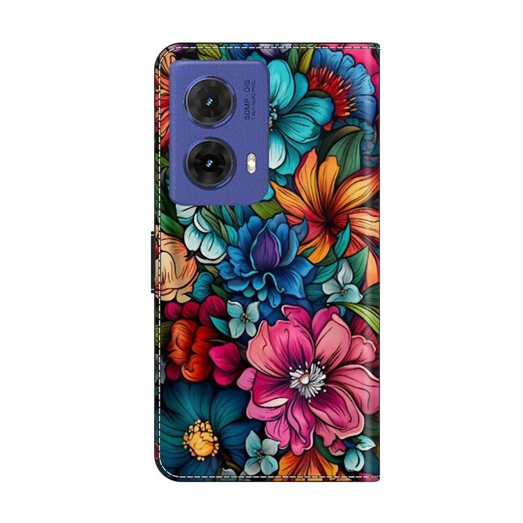 For Motorola Moto G85 5G Crystal-Like Painted Vegan Leather Phone Case