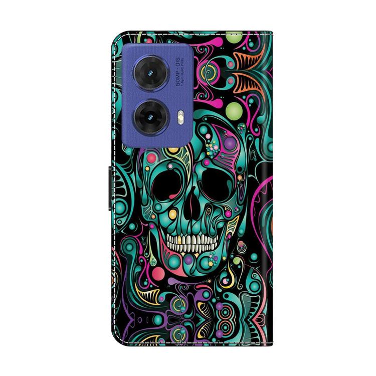 For Motorola Moto G85 5G Crystal-Like Painted Vegan Leather Phone Case