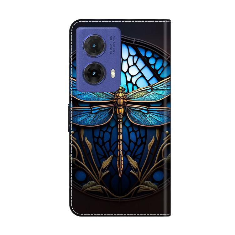 For Motorola Moto G85 5G Crystal-Like Painted Vegan Leather Phone Case