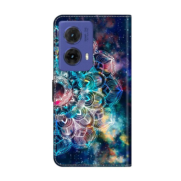 For Motorola Moto G85 5G Crystal-Like Painted Vegan Leather Phone Case