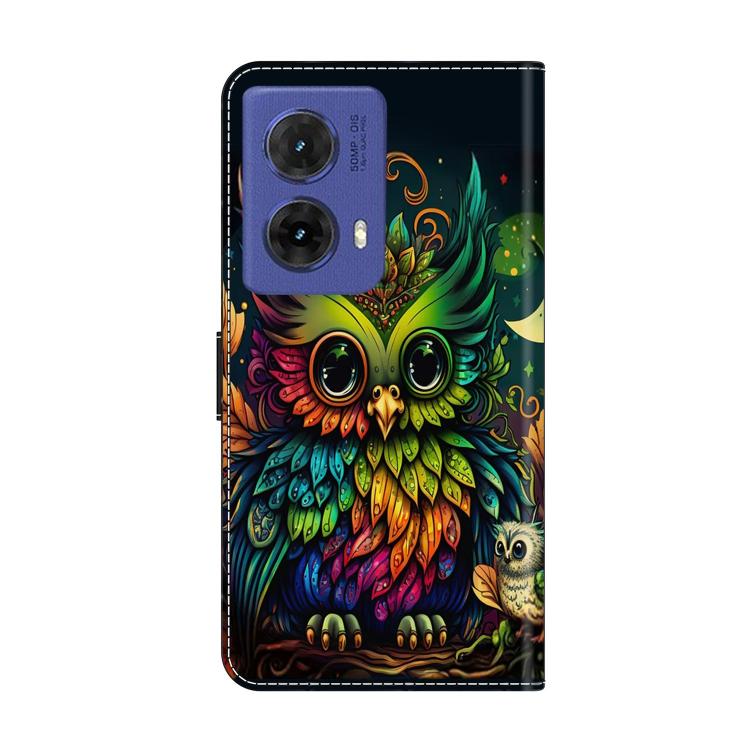 For Motorola Moto G85 5G Crystal-Like Painted Vegan Leather Phone Case
