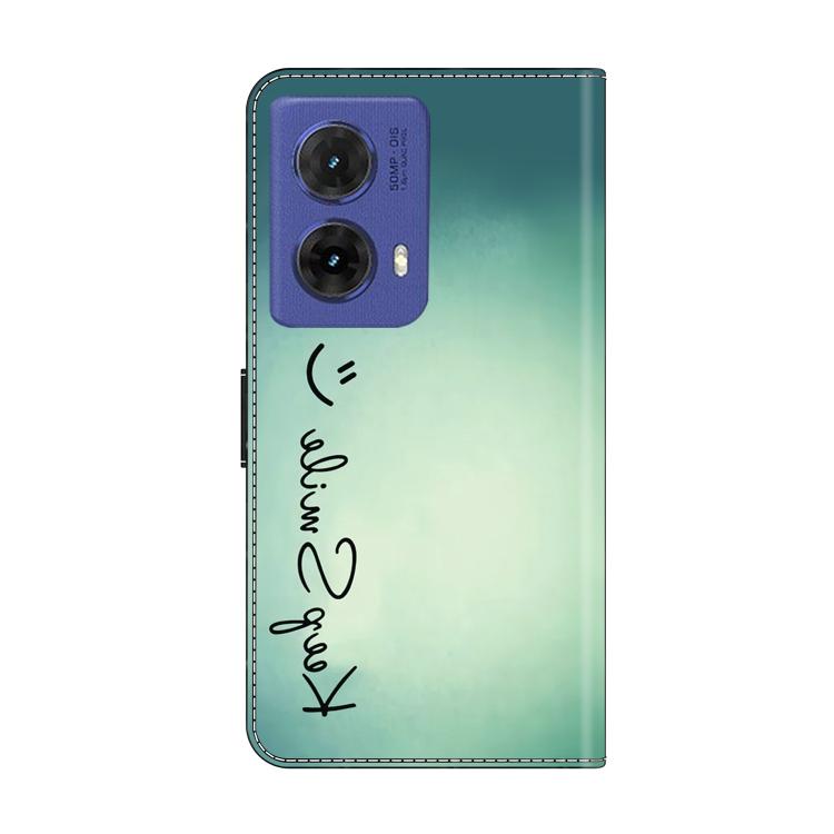For Motorola Moto G85 5G Crystal-Like Painted Vegan Leather Phone Case