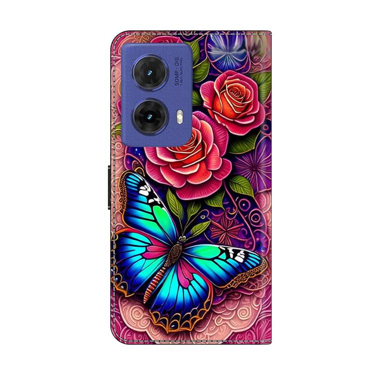 For Motorola Moto G85 5G Crystal-Like Painted Vegan Leather Phone Case
