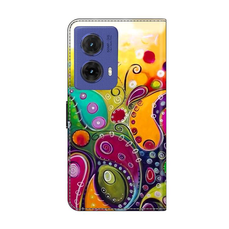 For Motorola Moto G85 5G Crystal-Like Painted Vegan Leather Phone Case