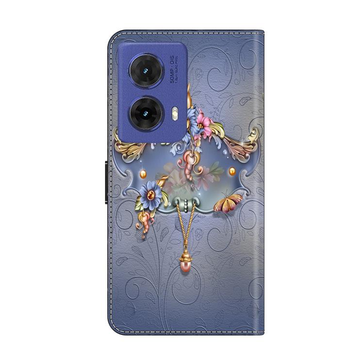 For Motorola Moto G85 5G Crystal-Like Painted Vegan Leather Phone Case