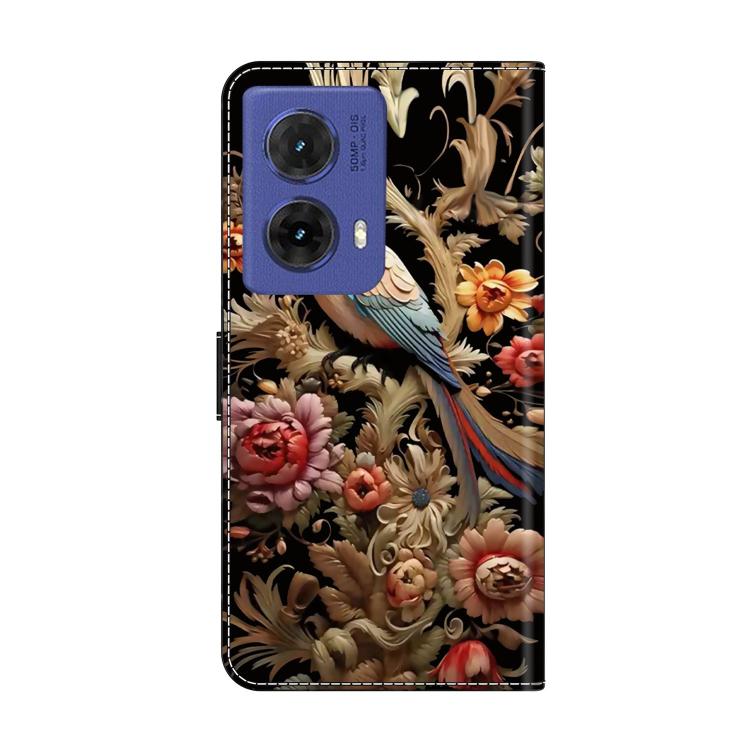 For Motorola Moto G85 5G Crystal-Like Painted Vegan Leather Phone Case