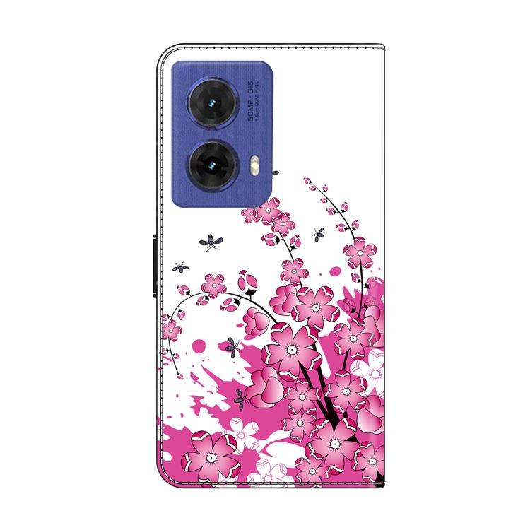 For Motorola Moto G85 5G Crystal-Like Painted Vegan Leather Phone Case