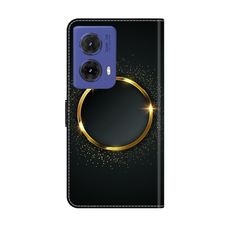 For Motorola Moto G85 5G Crystal-Like Painted Vegan Leather Phone Case