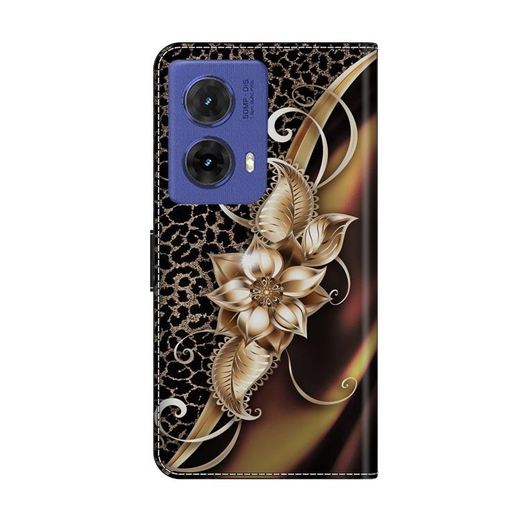 For Motorola Moto G85 5G Crystal-Like Painted Vegan Leather Phone Case