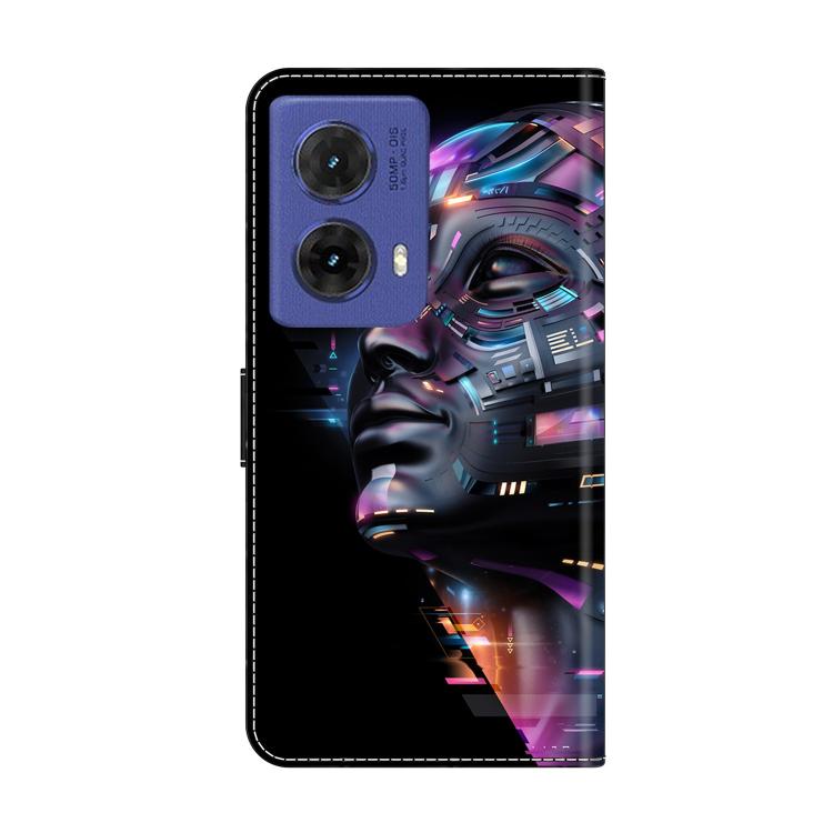 For Motorola Moto G85 5G Crystal-Like Painted Vegan Leather Phone Case