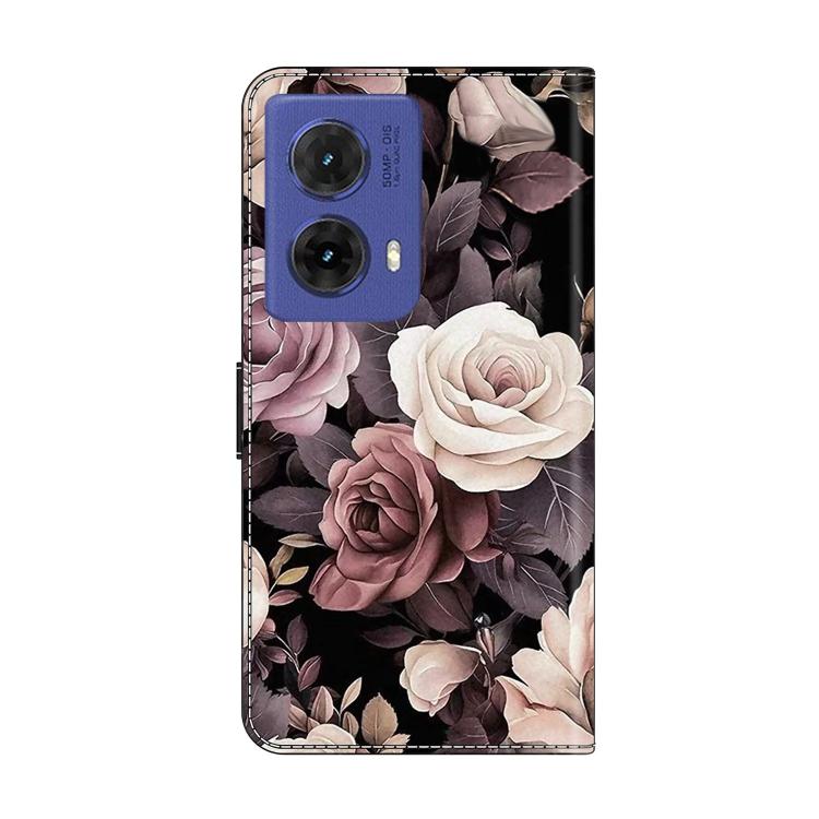 For Motorola Moto G85 5G Crystal-Like Painted Vegan Leather Phone Case