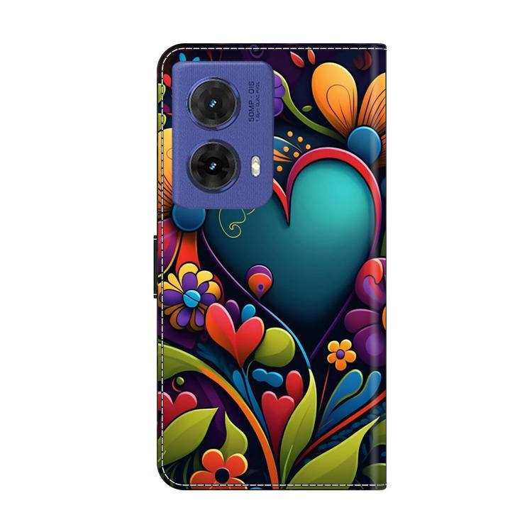 For Motorola Moto G85 5G Crystal-Like Painted Vegan Leather Phone Case