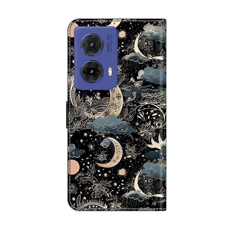 For Motorola Moto G85 5G Crystal-Like Painted Vegan Leather Phone Case