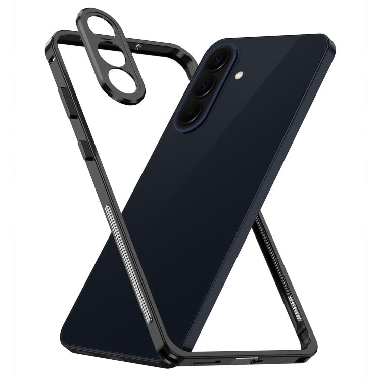 For Samsung Galaxy A57 5G Metal Frame Heat Dissipation Phone Case with Camera Guard Ring