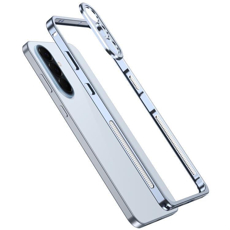 For Samsung Galaxy A57 5G Metal Frame Heat Dissipation Phone Case with Camera Guard Ring