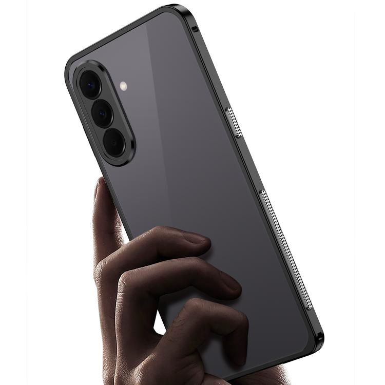 For Samsung Galaxy A57 5G Metal Frame Heat Dissipation Phone Case with Camera Guard Ring