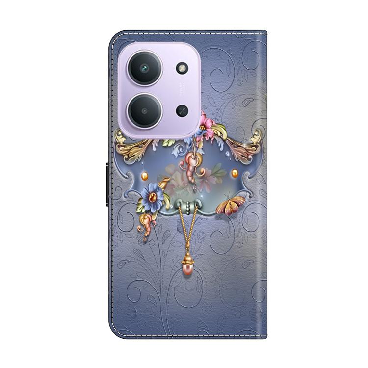 For Redmi 15C 5G / 4G EU 173mm / Poco C85 5G Crystal-Like Painted Vegan Leather Phone Case