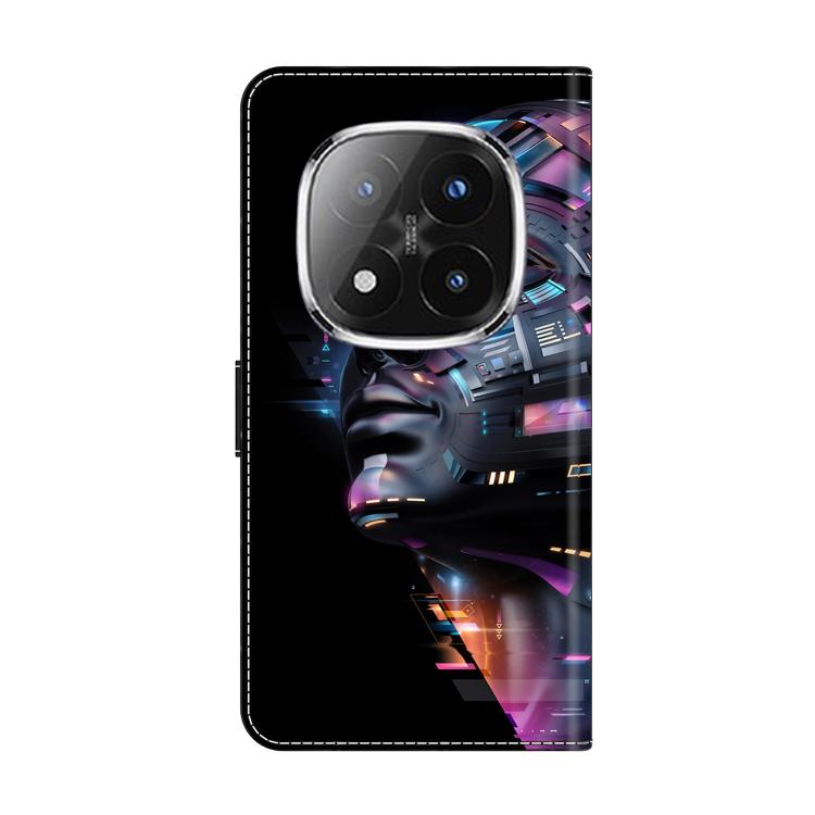 For Redmi Note 14 Pro+ 5G / Poco X7 Crystal-Like Painted Vegan Leather Phone Case