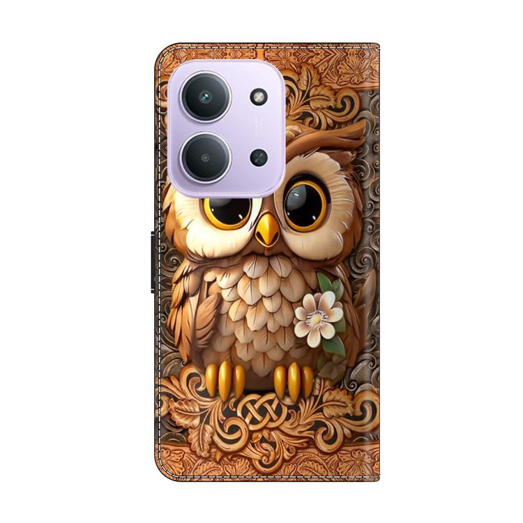 For Redmi 15C 5G / 4G EU 173mm / Poco C85 5G Crystal-Like Painted Vegan Leather Phone Case