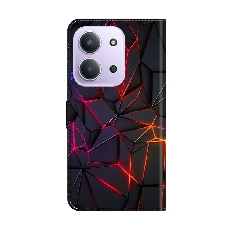 For Redmi 15C 5G / 4G EU 173mm / Poco C85 5G Crystal-Like Painted Vegan Leather Phone Case