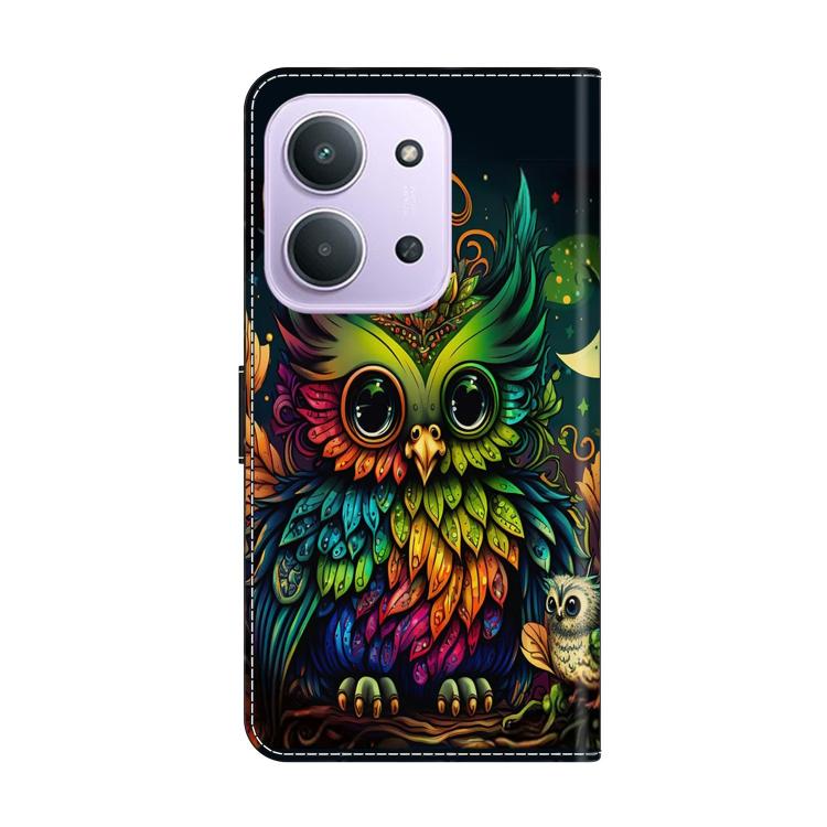For Redmi 15C 5G / 4G EU 173mm / Poco C85 5G Crystal-Like Painted Vegan Leather Phone Case