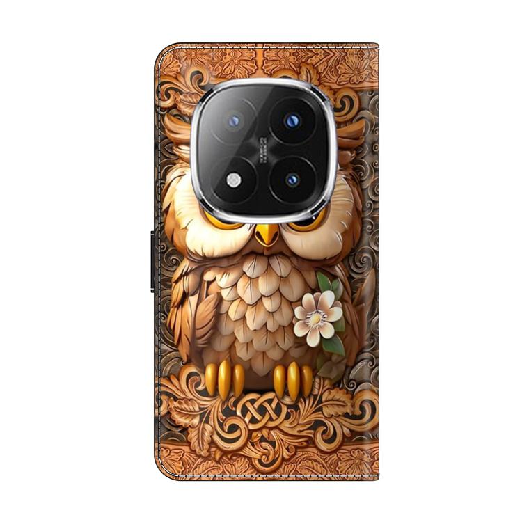 For Redmi Note 14 Pro+ 5G / Poco X7 Crystal-Like Painted Vegan Leather Phone Case