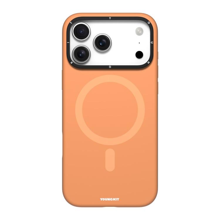 For iPhone 17 Pro Max YOUNGKIT Condensate Magnetic Series Lens Frame Holder Silicone Phone Case