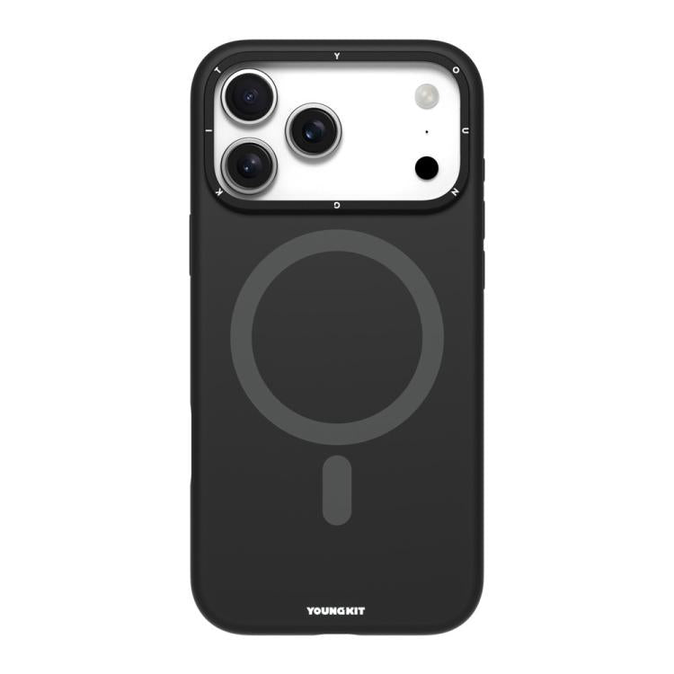 For iPhone 17 Pro Max YOUNGKIT Condensate Magnetic Series Lens Frame Holder Silicone Phone Case