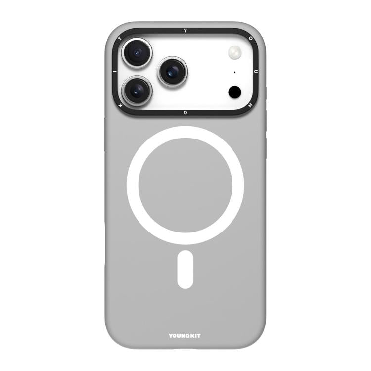 For iPhone 17 Pro YOUNGKIT Condensate Magnetic Series Lens Frame Holder Silicone Phone Case