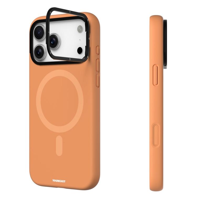 For iPhone 17 Pro YOUNGKIT Condensate Magnetic Series Lens Frame Holder Silicone Phone Case