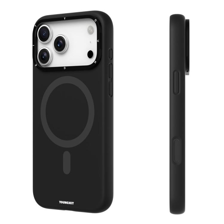 For iPhone 17 Pro YOUNGKIT Condensate Magnetic Series Lens Frame Holder Silicone Phone Case