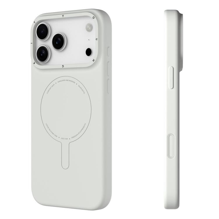 For iPhone 17 Pro Max YOUNGKIT Morandi Series Magnetic Liquid Silicone PC Phone Case