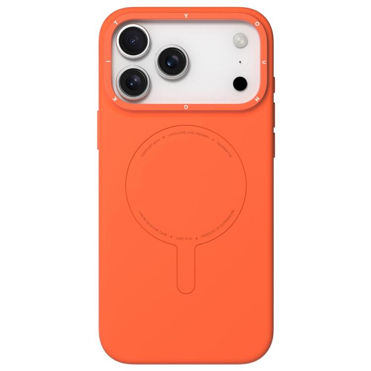 For iPhone 17 Pro YOUNGKIT Morandi Series Magnetic Liquid Silicone PC Phone Case