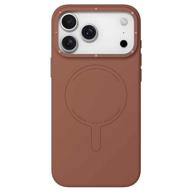 For iPhone 17 Pro YOUNGKIT Morandi Series Magnetic Liquid Silicone PC Phone Case