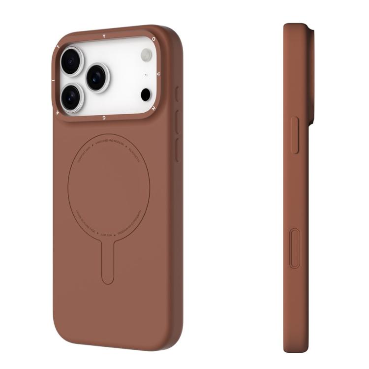 For iPhone 17 Pro YOUNGKIT Morandi Series Magnetic Liquid Silicone PC Phone Case