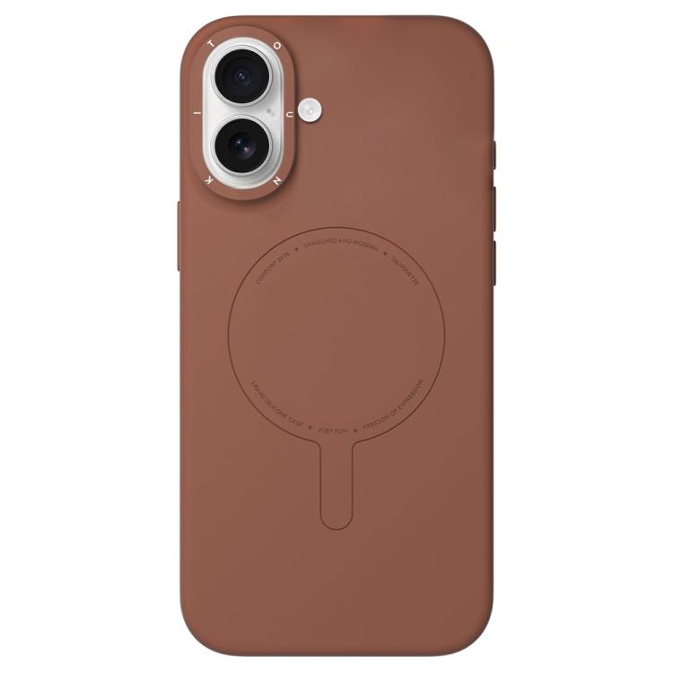 For iPhone 17 YOUNGKIT Morandi Series Magnetic Liquid Silicone PC Phone Case