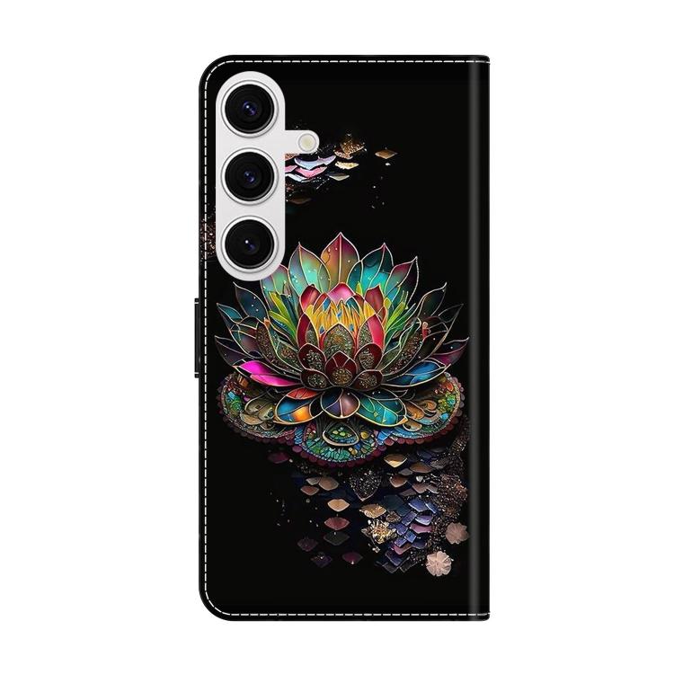 For Samsung Galaxy S25 5G / S24 5G Crystal-Like Painted Vegan Leather Phone Case