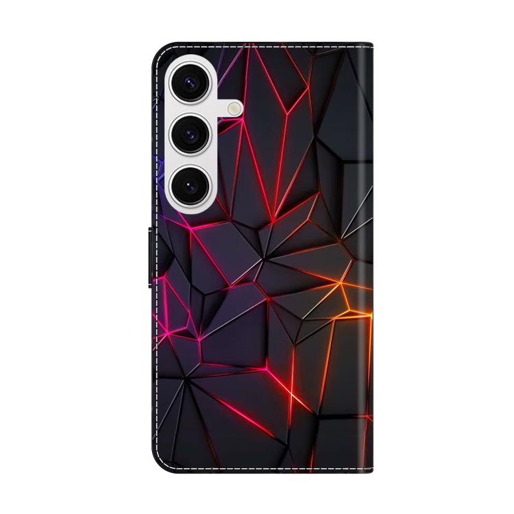 For Samsung Galaxy S25 5G / S24 5G Crystal-Like Painted Vegan Leather Phone Case