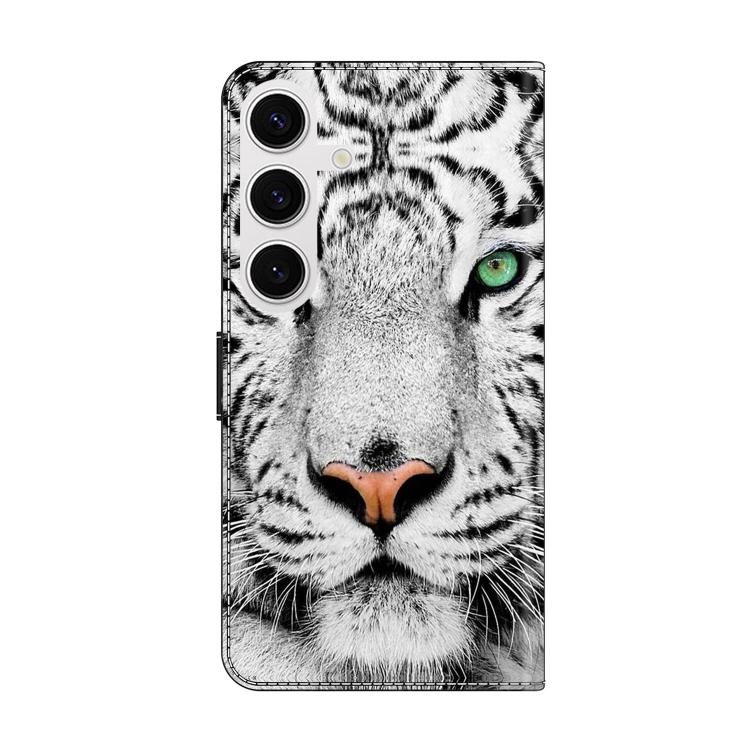 For Samsung Galaxy S25 5G / S24 5G Crystal-Like Painted Vegan Leather Phone Case