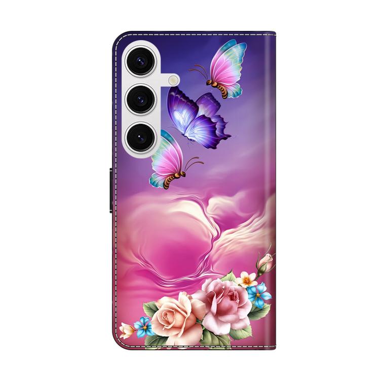 For Samsung Galaxy S25 5G / S24 5G Crystal-Like Painted Vegan Leather Phone Case
