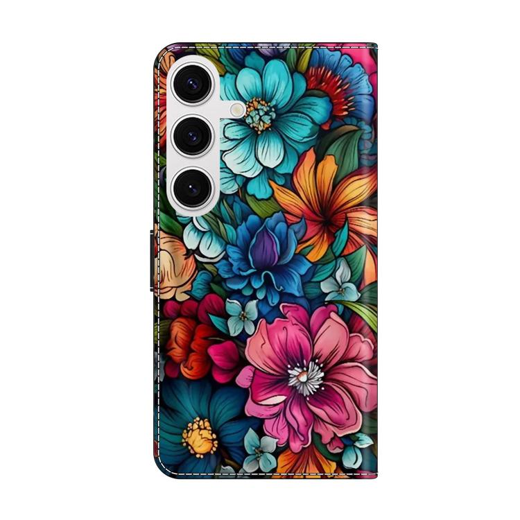 For Samsung Galaxy S25 5G / S24 5G Crystal-Like Painted Vegan Leather Phone Case