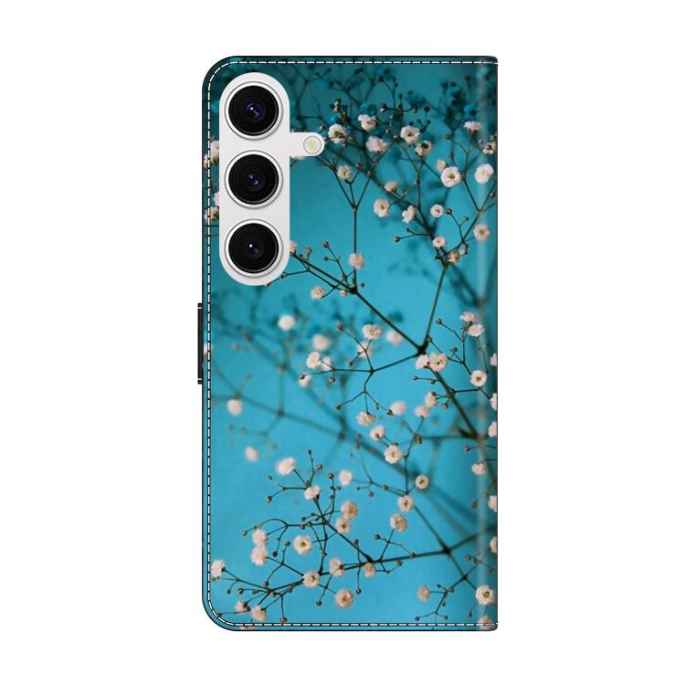 For Samsung Galaxy S25 5G / S24 5G Crystal-Like Painted Vegan Leather Phone Case
