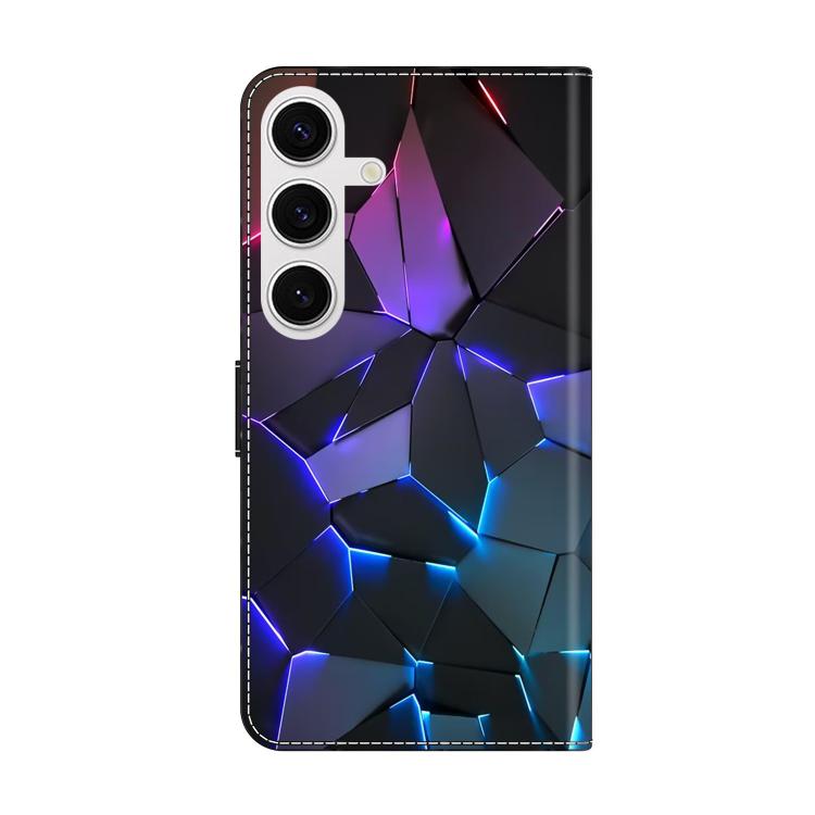 For Samsung Galaxy S25 5G / S24 5G Crystal-Like Painted Vegan Leather Phone Case
